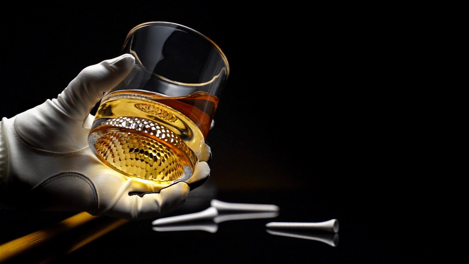 The Wine Savant Golf Ball Whiskey Glasses Set of 4-8oz Golf