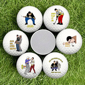 6 counts Funny Happy Gilmore Golf Balls Gift Set