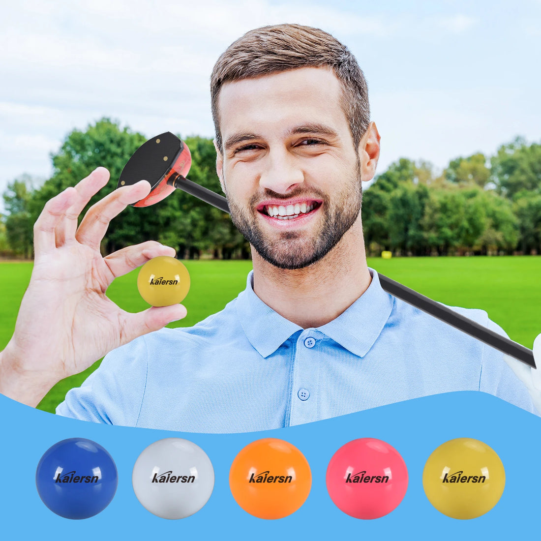 Kaiersn Colorful Park Golf Balls - 6cm/2.36