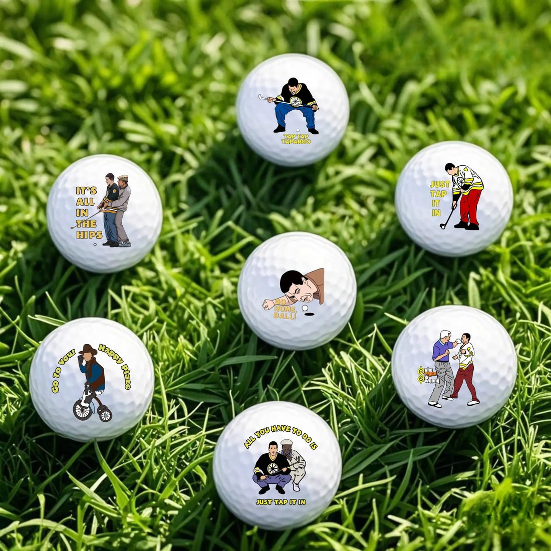 6 counts Funny Happy Gilmore Golf Balls Gift Set