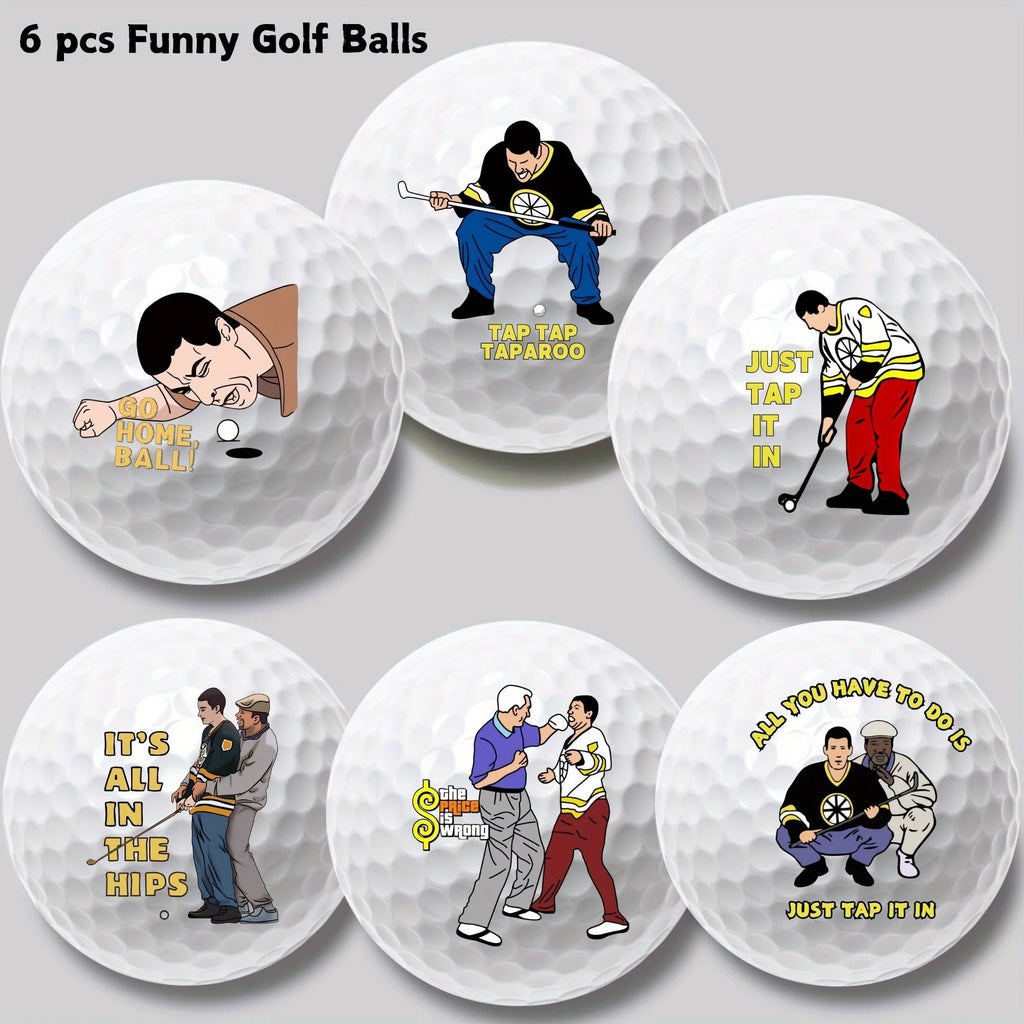 6 counts Funny Happy Gilmore Golf Balls Gift Set