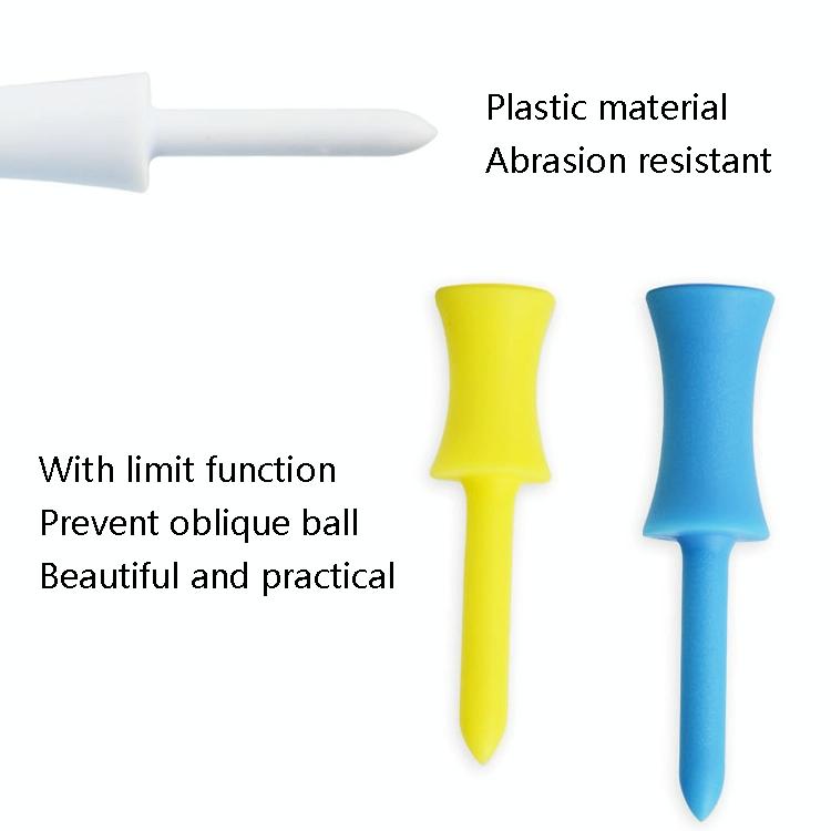 NNEIDS 60-Piece Golf Plastic Ball Tee Set With Ribbon Needle - 31Mm Size