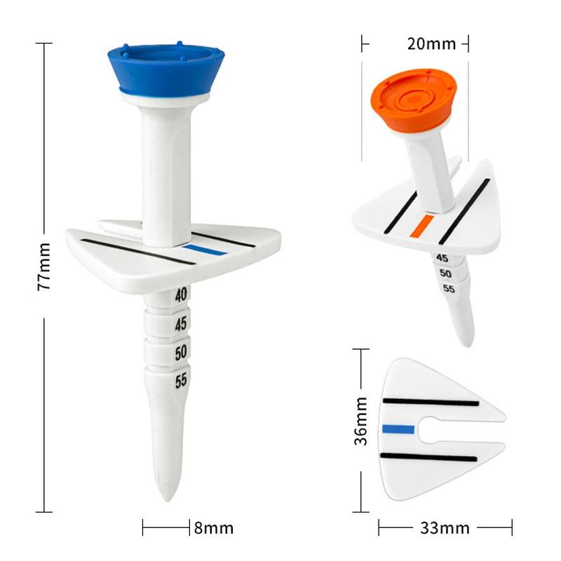 NNEIDS Adjustable Golf Tee Set - 4Pcs / Box - 77Mm Length