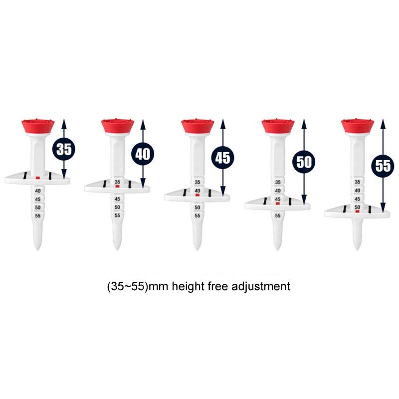 NNEIDS Adjustable Golf Tee Set - 4Pcs / Box - 77Mm Length - Aiming Assist