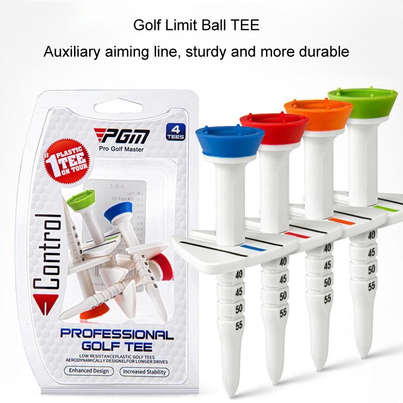 NNEIDS Adjustable Golf Tee Set - 4Pcs / Box - 77Mm Length - Aiming Assist
